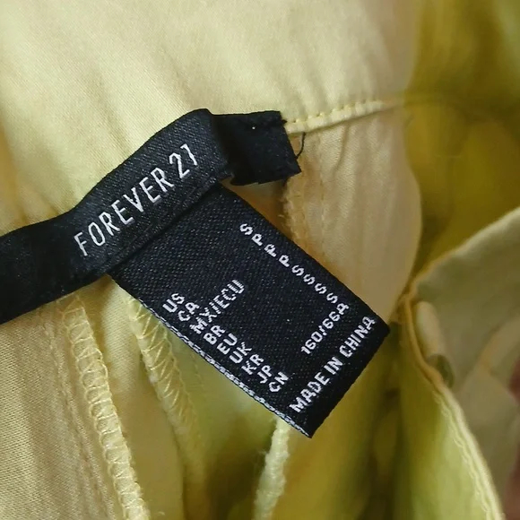 Lime High Waisted Cotton Pleated Pants By Forever 21. Size S - Picture 7 of 17